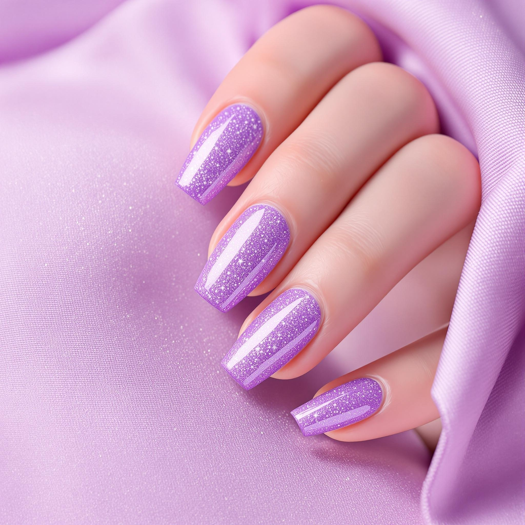 Csillogó Lila köröm